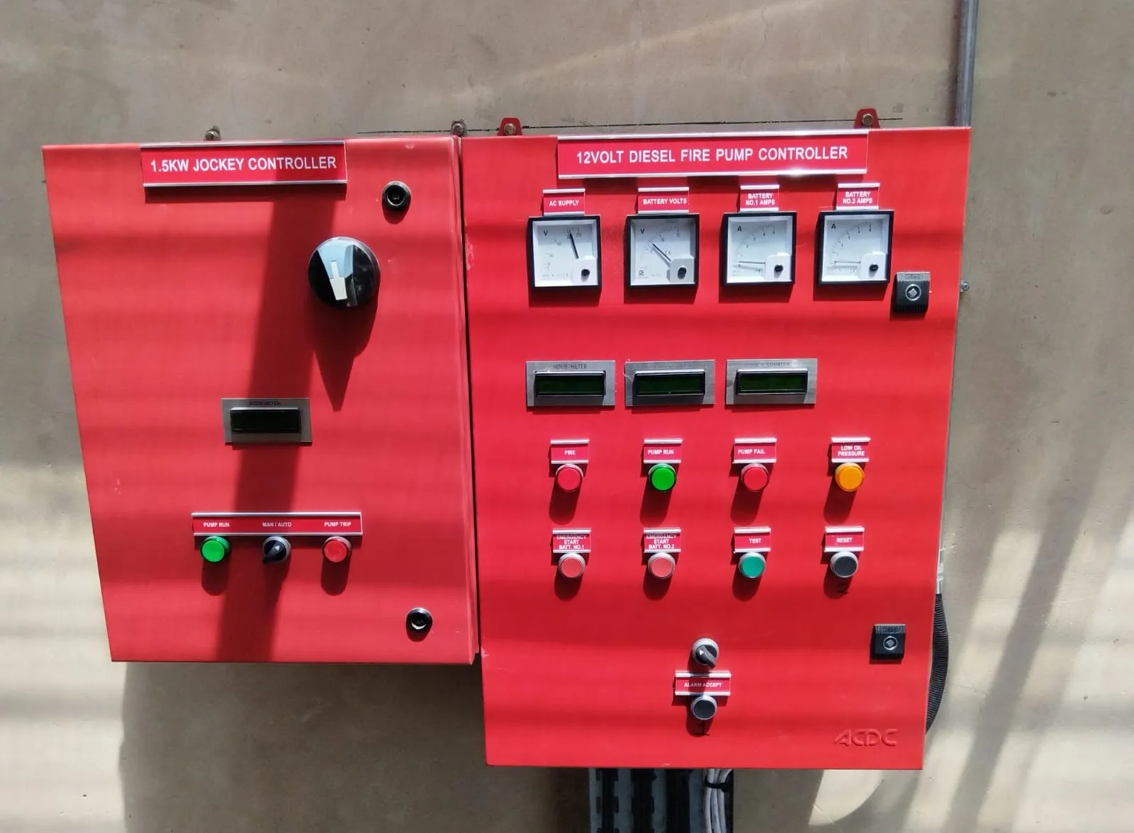 Diesel fire pump controller panel