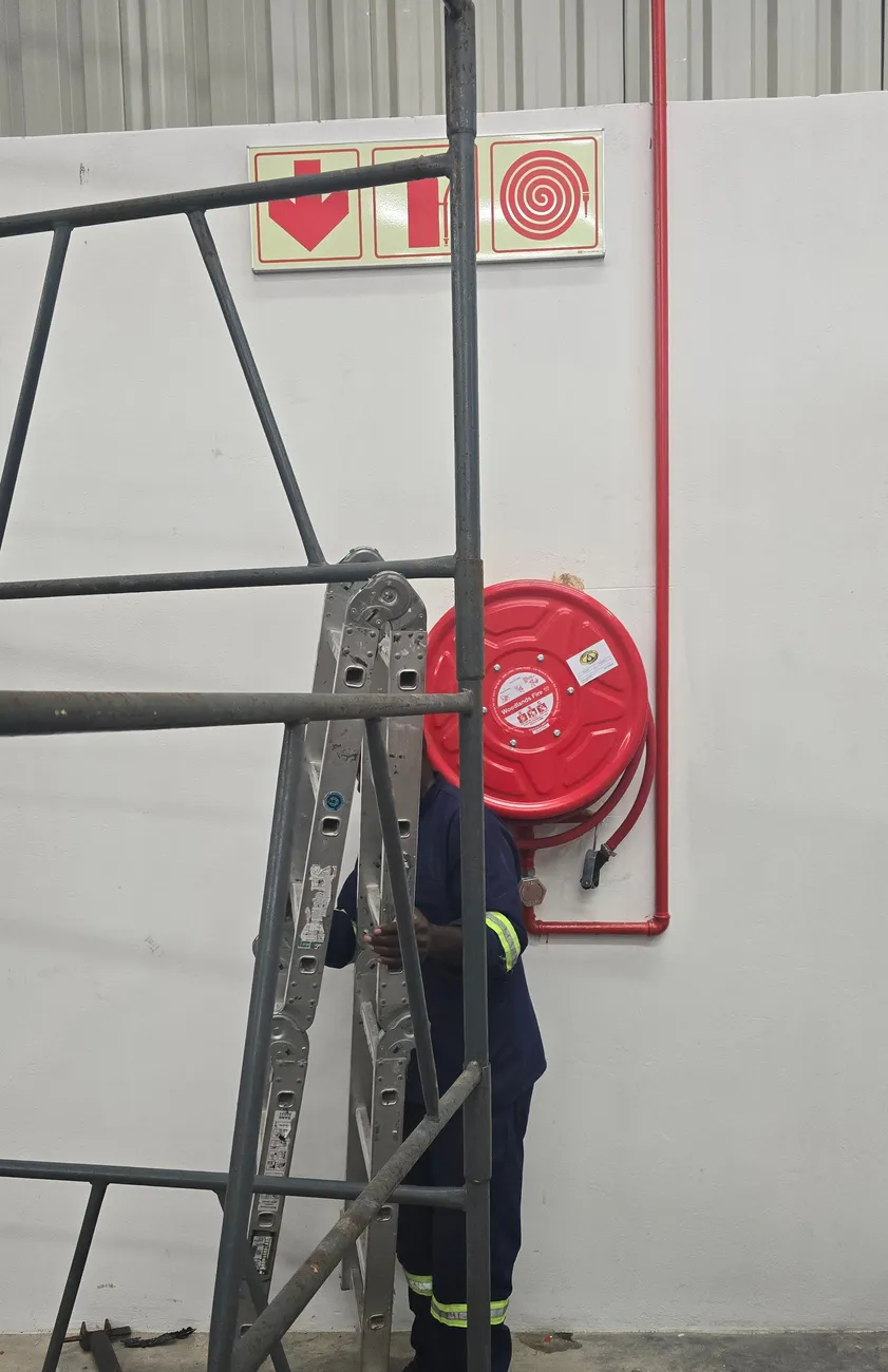 Fire hose reel installation